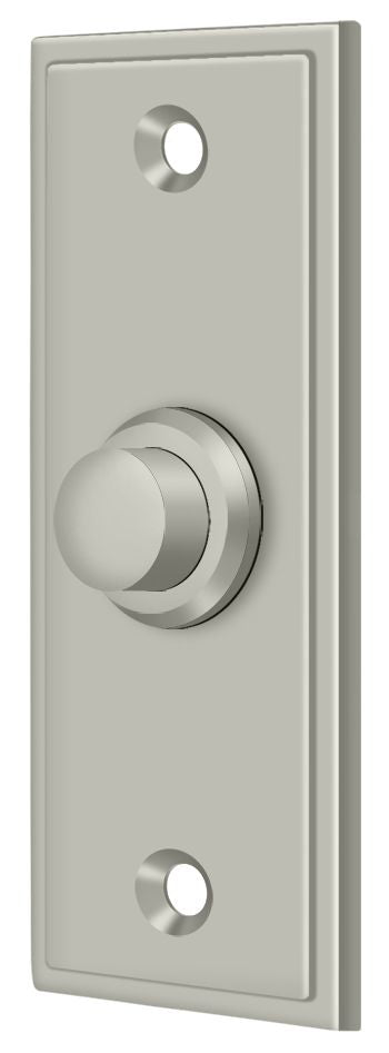Deltana - Bell Button; Rectangular Contemporary - Satin Nickel