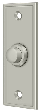 Deltana - Bell Button; Rectangular Contemporary - Satin Nickel