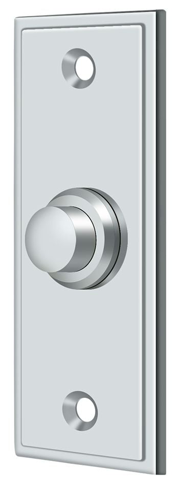 Deltana - Bell Button; Rectangular Contemporary - Bright Chrome