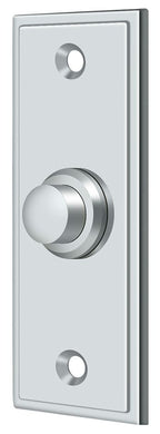 Deltana - Bell Button; Rectangular Contemporary - Bright Chrome