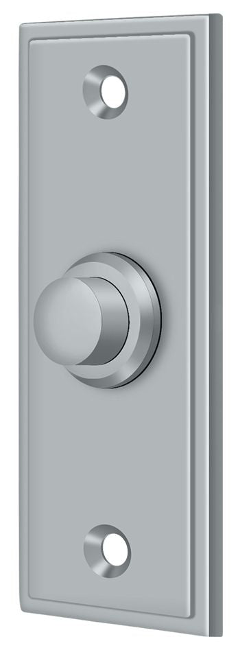 Deltana - Bell Button; Rectangular Contemporary - Satin Chrome