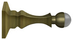 Deltana - 3-1/2" Baseboard Door Bumper; Solid Brass - Antique Brass