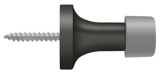 Deltana - 1-3/8" Baseboard Door Bumper; Solid Brass - Oil Rubbed Bronze