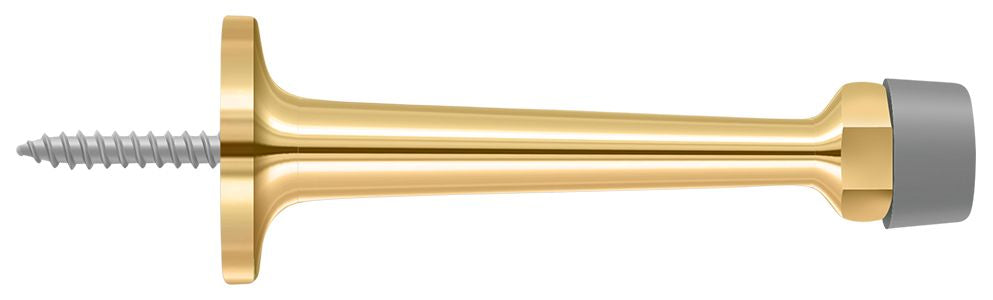 Deltana - 3-1/4" Baseboard Door Bumper; Solid Brass - Lifetime Brass