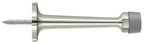 Deltana - 3-1/4" Baseboard Door Bumper; Solid Brass - Bright Nickel