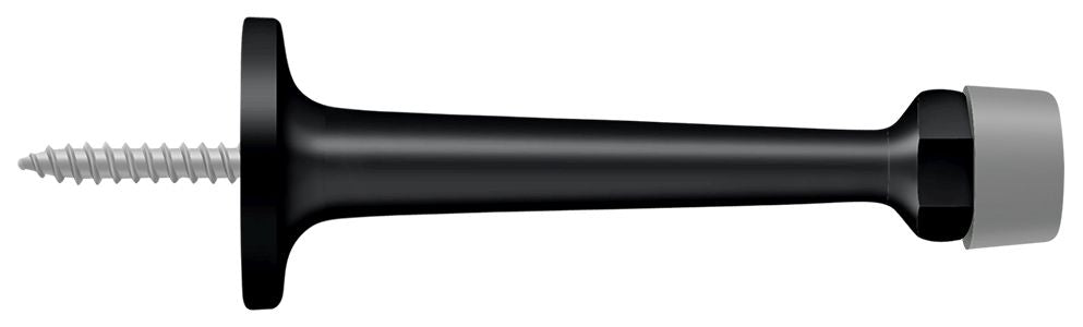 Deltana - 3-1/4" Baseboard Door Bumper; Solid Brass - Black
