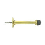 Deltana - 3-1/4" Baseboard Door Bumper; Solid Brass - Unlacquered Bright Brass