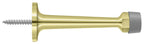 Deltana - 3-1/4" Baseboard Door Bumper; Solid Brass - Bright Brass