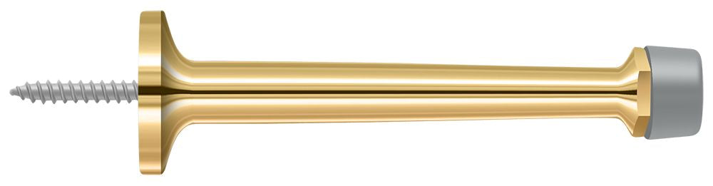 Deltana - 4" Baseboard Door Bumper; Solid Brass - Lifetime Brass