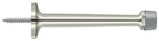 Deltana - 4" Baseboard Door Bumper; Solid Brass - Bright Nickel
