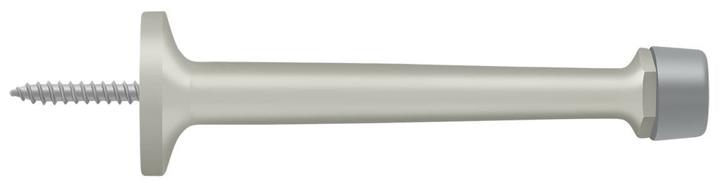 Deltana - 4" Baseboard Door Bumper; Solid Brass - Satin Nickel