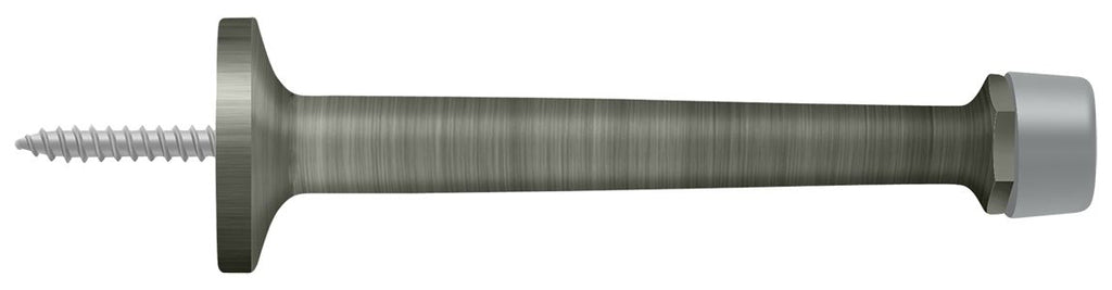Deltana - 4" Baseboard Door Bumper; Solid Brass - Antique Nickel