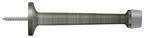 Deltana - 4" Baseboard Door Bumper; Solid Brass - Antique Nickel
