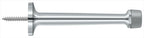 Deltana - 4" Baseboard Door Bumper; Solid Brass - Bright Chrome