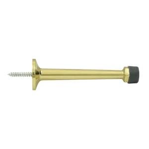 Deltana - 4" Baseboard Door Bumper; Solid Brass - Unlacquered Bright Brass