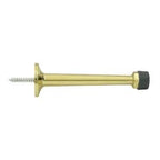 Deltana - 4" Baseboard Door Bumper; Solid Brass - Unlacquered Bright Brass