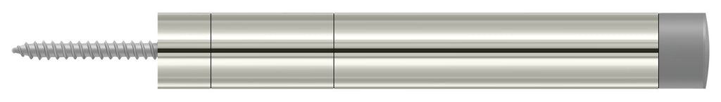 Deltana - Extension Baseboard Door Bumper; Solid Brass - Bright Nickel