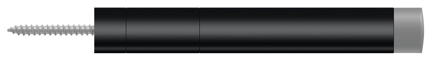 Deltana BDS450U19 Extension Baseboard Door Bumper; Solid Brass; Black Finish