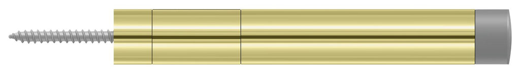 Deltana - Extension Baseboard Door Bumper; Solid Brass - Bright Brass