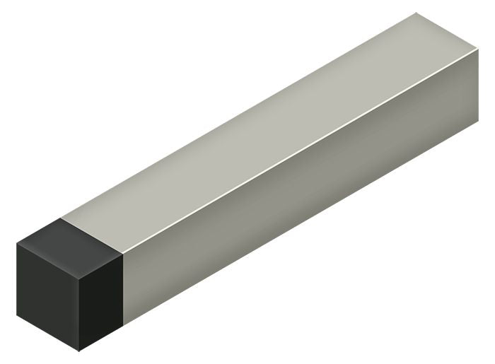 Deltana - 4" Modern Square Heavy Duty Door Bumper; Steel - Satin Nickel
