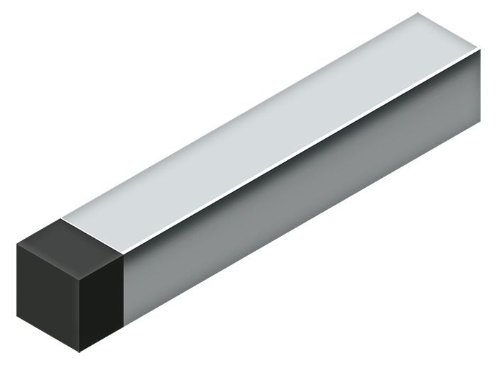 Deltana - 4" Modern Square Heavy Duty Door Bumper; Steel - Bright Chrome