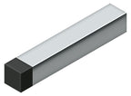 Deltana - 4" Modern Square Heavy Duty Door Bumper; Steel - Bright Chrome