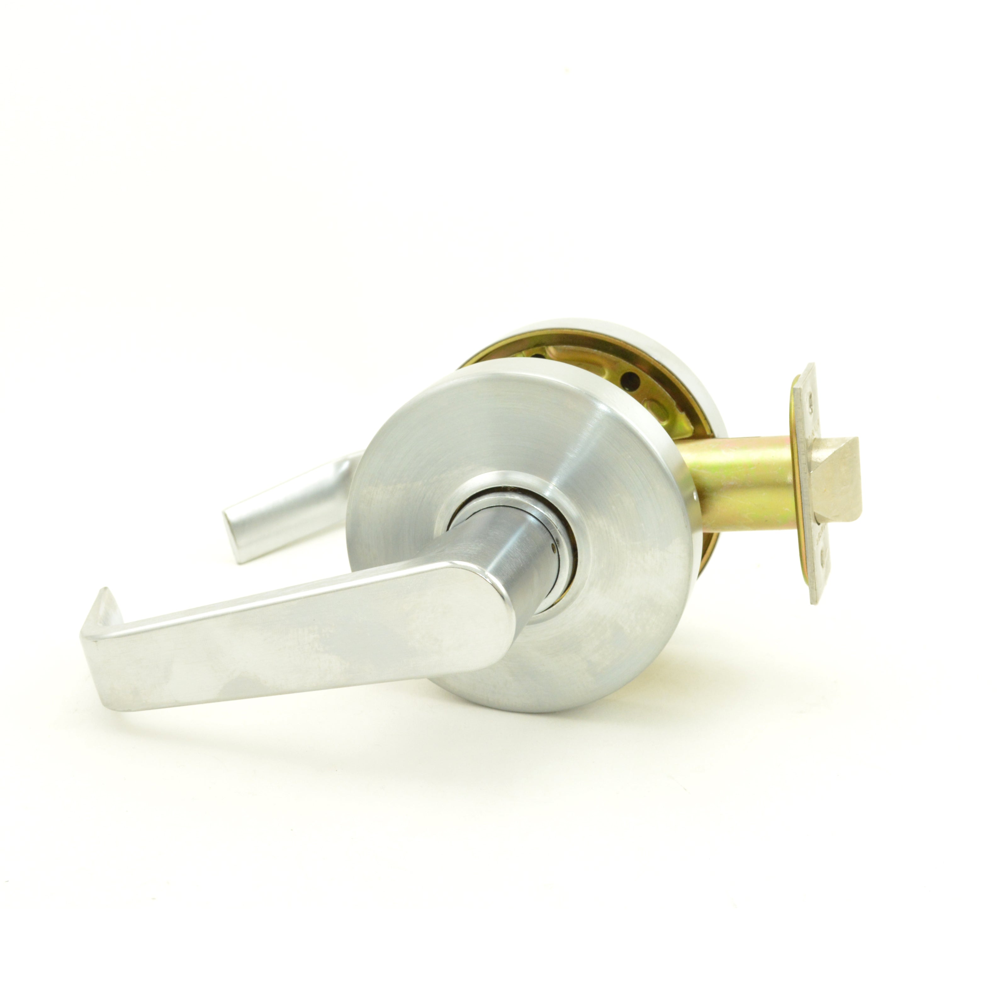 Dexter Commercial C1000PASSR626 Passage Grade 1 Regular Lever Clutching Cylindrical Lock with 2-3/4" Backset with 1-1/8" Face and ANSI Strike Satin Chrome Finish Main image