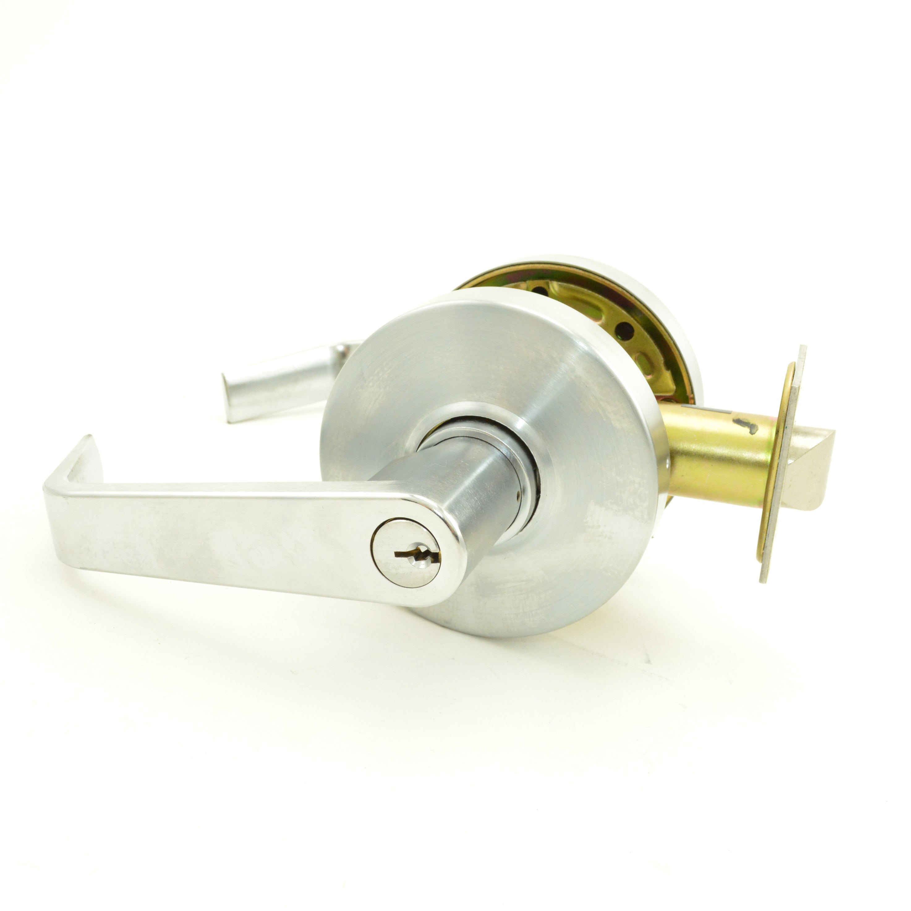 Dexter Commercial - Storeroom Grade 1 Regular Lever Clutching Cylindrical Lock with C Keyway; 2-3/4" Backset with 1-1/8" Face; and ANSI Strike Secondary image