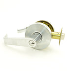 Dexter Commercial - Storeroom Grade 1 Regular Lever Clutching Cylindrical Lock with C Keyway; 2-3/4" Backset with 1-1/8" Face; and ANSI Strike - Satin Chrome