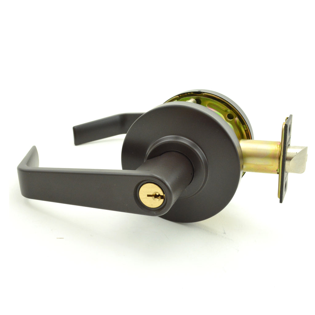 Dexter Commercial - Entry / Office Grade 2 Regular Lever Clutching Cylindrical Lock with C Keyway; 2-3/4" Backset; and ANSI Strike - Oil Rubbed Bronze