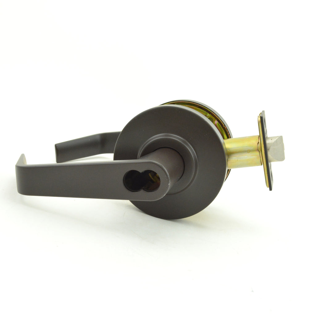 Dexter Commercial - Entry / Office Grade 2 Regular Lever Non Clutching Cylindrical Lock with Small Format IC Prep; 2-3/4" Backset; and ANSI Strike - Oil Rubbed Bronze