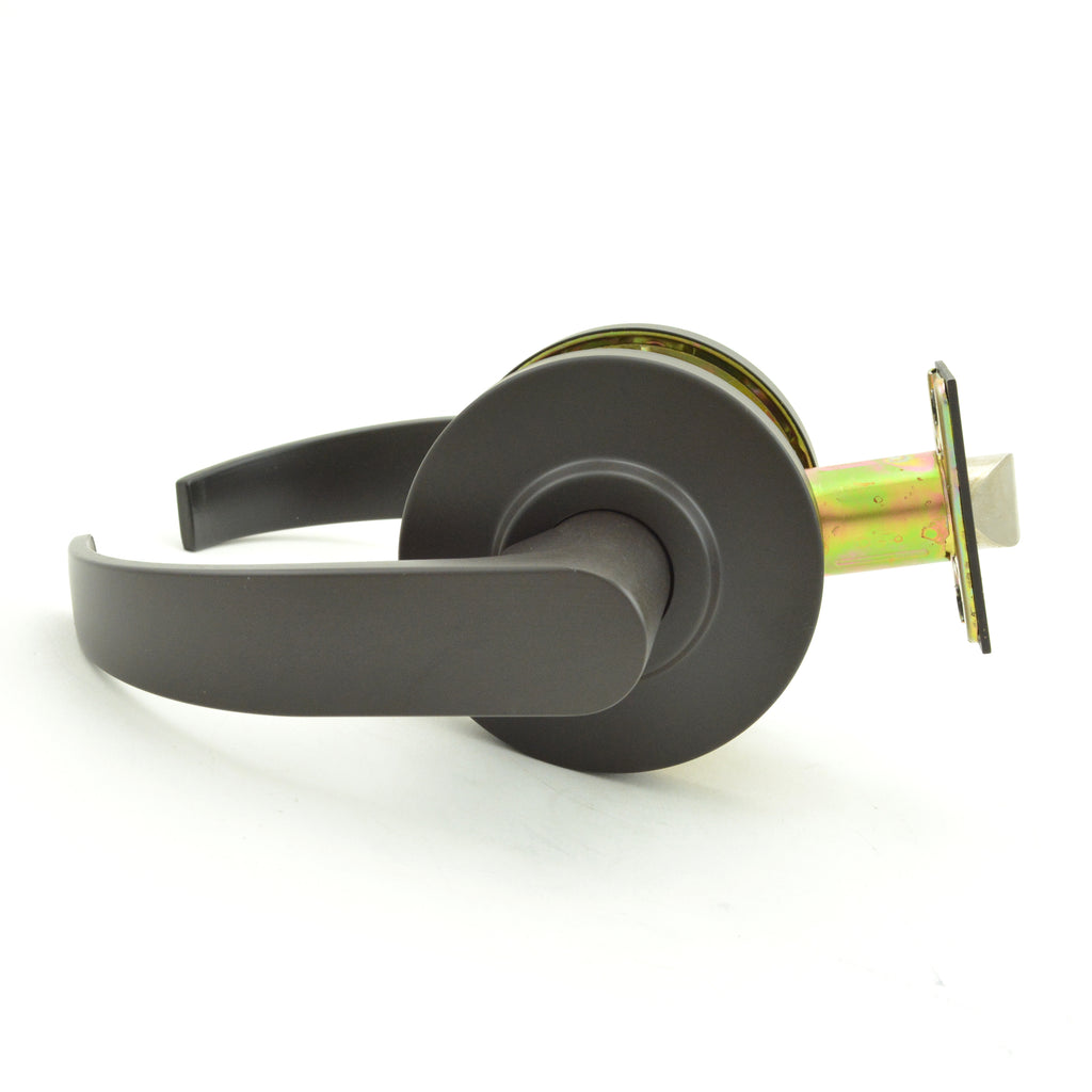 Dexter Commercial - Passage Grade 2 Curved Lever Non Clutching Cylindrical Lock with 2-3/4" Backset and ANSI Strike - Oil Rubbed Bronze