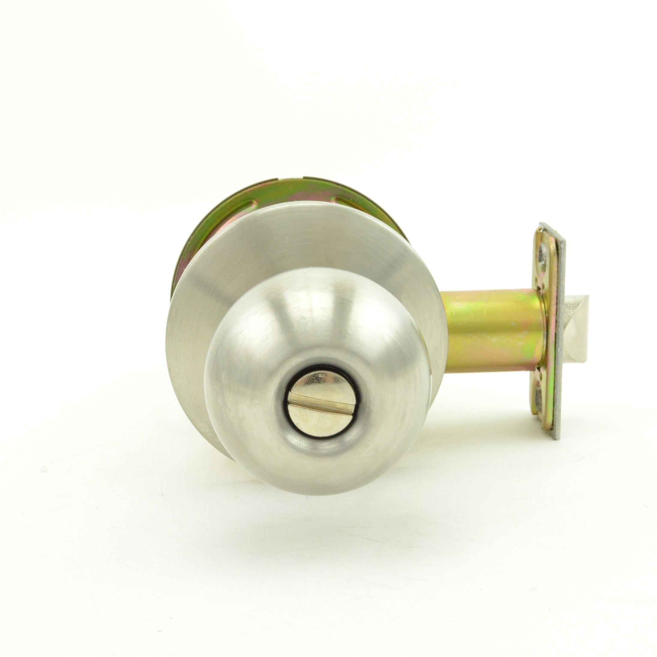 Dexter Commercial C2000PRIVB630 Privacy Grade 2 Ball Knob Non Clutching Cylindrical Lock with 2-3/4" Backset and ANSI Strike Satin Stainless Steel Finish