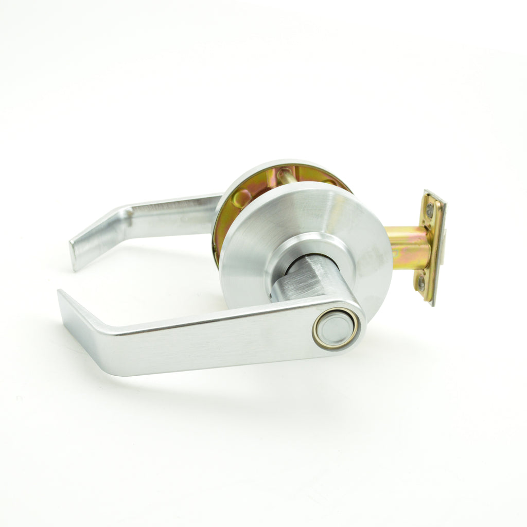 Dexter Commercial - Privacy Grade 2 Regular Lever Non Clutching Cylindrical Lock with 2-3/4" Backset and ANSI Strike - Satin Chrome