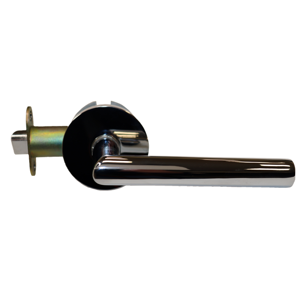 Emtek - Stuttgart Lever 2-3/8" Backset Passage with Disk Rose with CF Mechanism for 1-3/8" to 1-3/4" Door - Polished Chrome