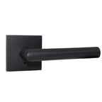 Emtek - Stuttgart Lever 2-3/8" Backset Privacy with Square Rose with CF Mechanism for 1-3/8" to 1-3/4" Door - Flat Black