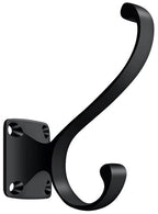 Deltana - Heavy Duty, Coat and Hat Hook, - Black