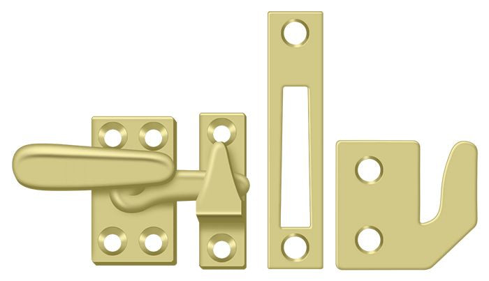 Deltana - Window Lock; Casement Fastener; Small - Bright Brass