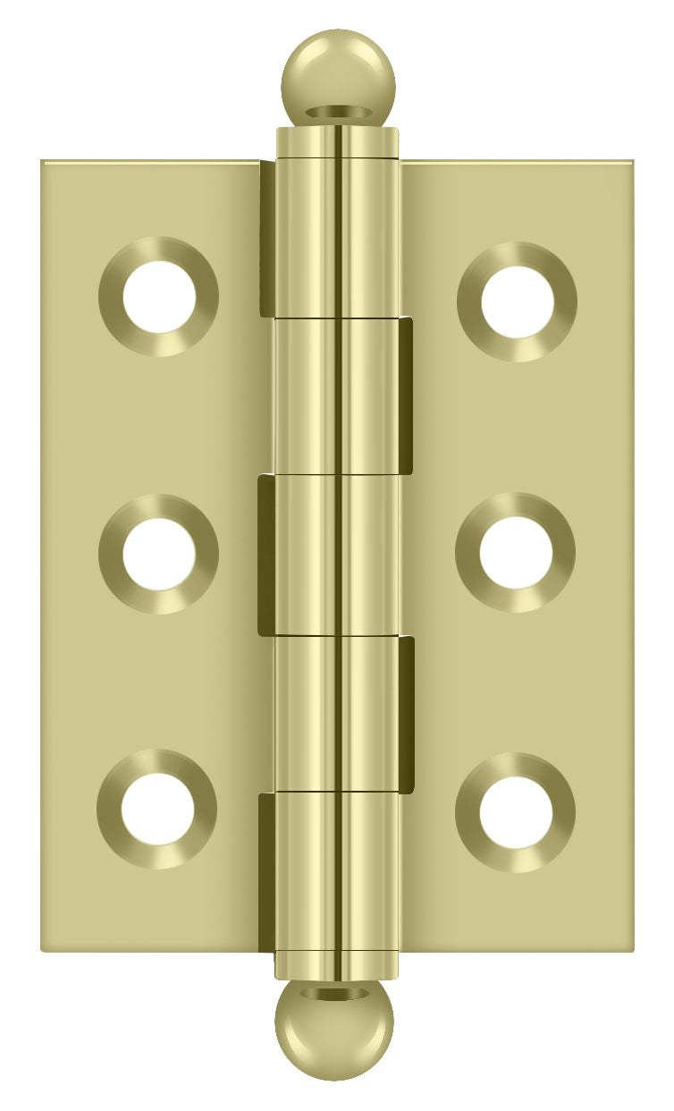 Deltana - 2" x 1-1/2" Hinge; with Ball Tips - Unlacquered Bright Brass