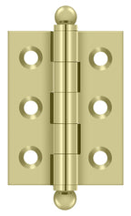Deltana - 2" x 1-1/2" Hinge; with Ball Tips - Unlacquered Bright Brass