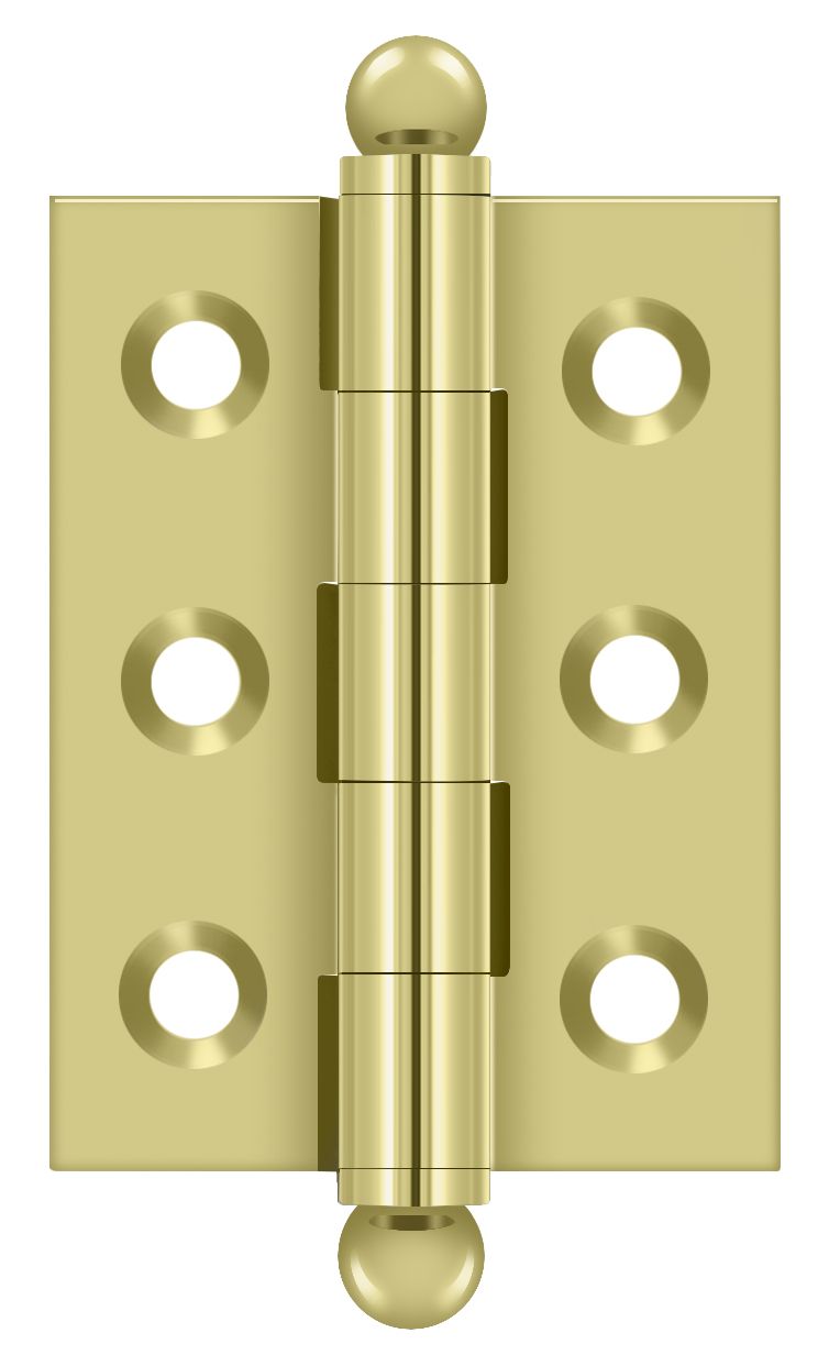 Deltana - 2" x 1-1/2" Hinge; with Ball Tips - Bright Brass