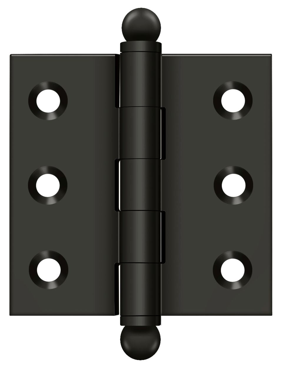 Deltana - 2" x 2" Hinge; with Ball Tips - Oil Rubbed Bronze