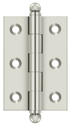 Deltana - 2-1/2" x 1-11/16" Hinge; with Ball Tips - Bright Nickel