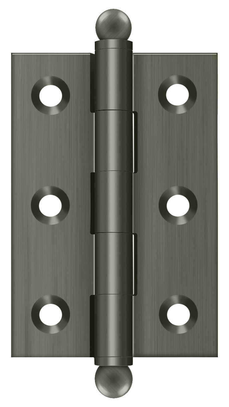 Deltana - 2-1/2" x 1-11/16" Hinge; with Ball Tips - Antique Nickel