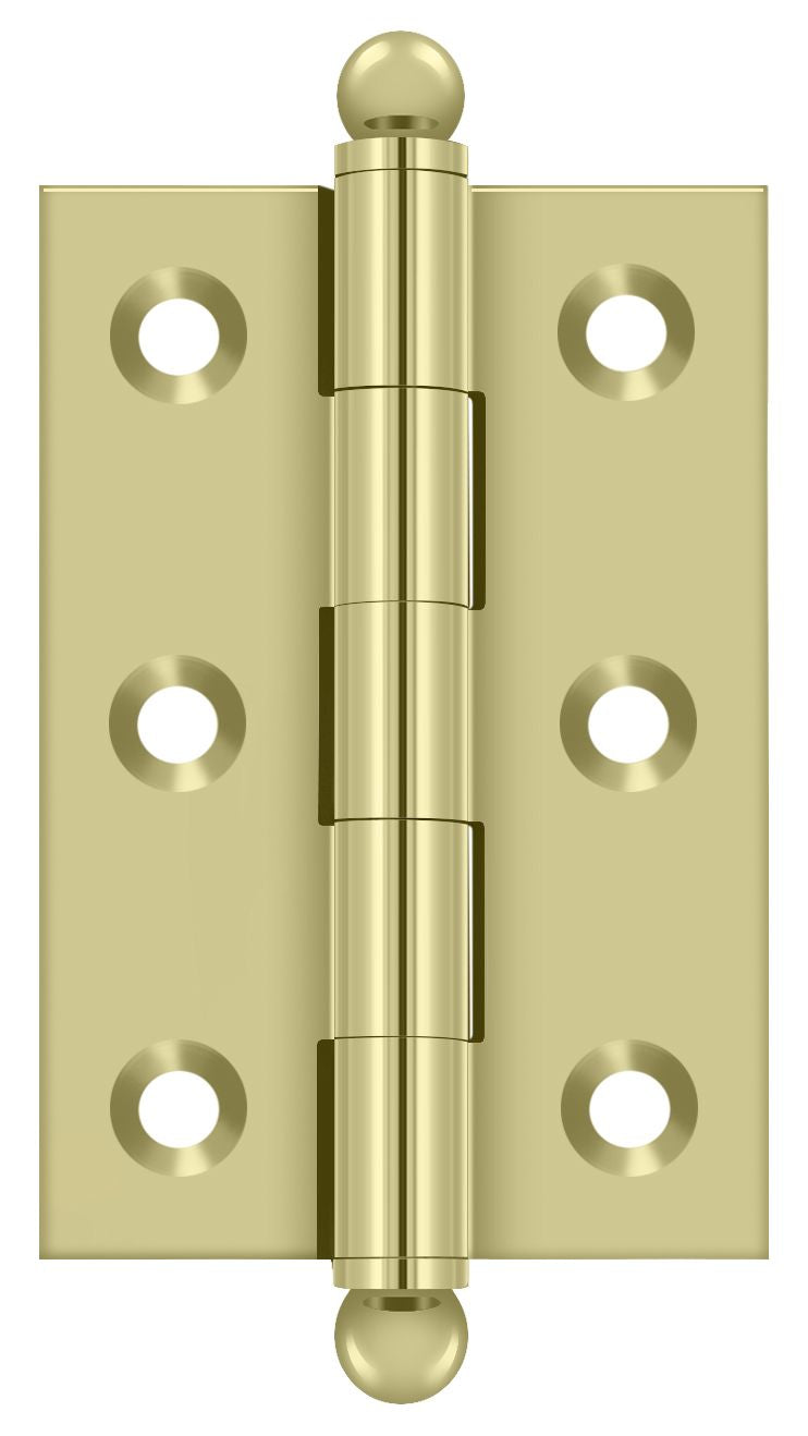 Deltana - 2-1/2" x 1-11/16" Hinge; with Ball Tips - Unlacquered Bright Brass