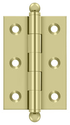 Deltana - 2-1/2" x 1-11/16" Hinge; with Ball Tips - Unlacquered Bright Brass