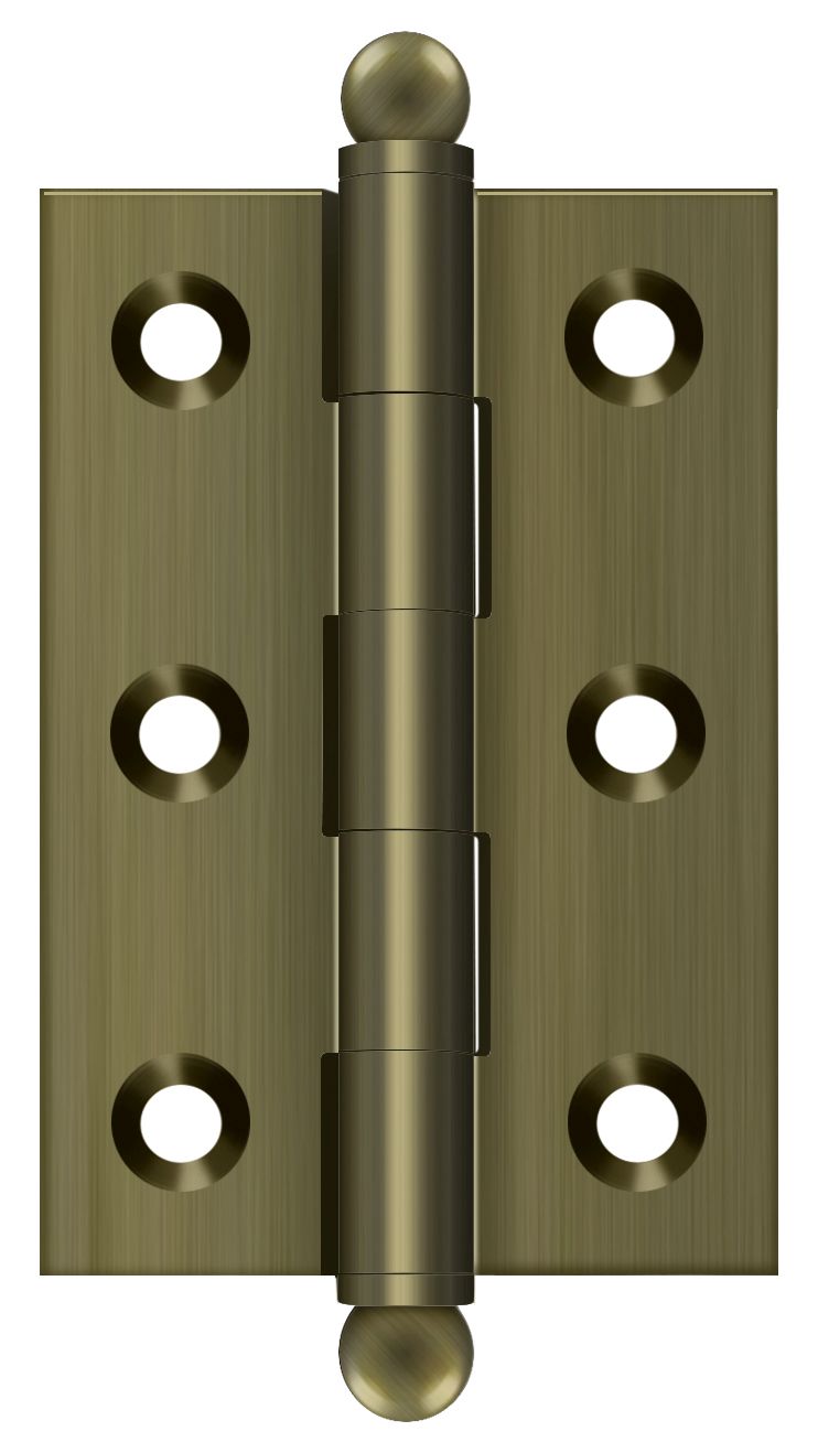 Deltana - 2-1/2" x 1-11/16" Hinge; with Ball Tips - Antique Brass