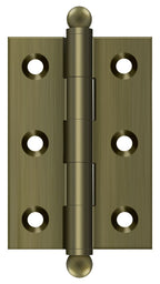 Deltana - 2-1/2" x 1-11/16" Hinge; with Ball Tips - Antique Brass
