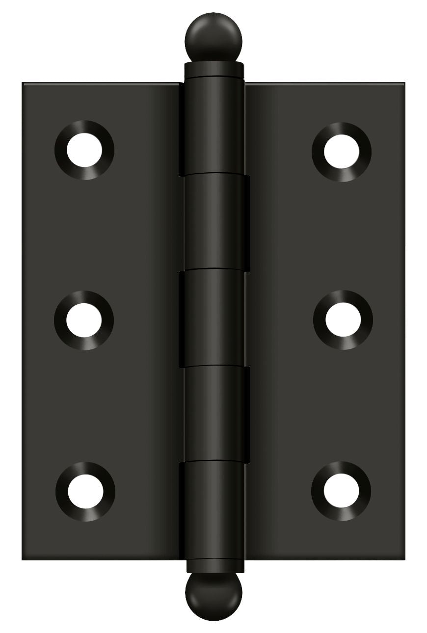 Deltana - 2-1/2" x 2" Hinge; with Ball Tips - Oil Rubbed Bronze