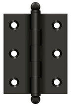 Deltana - 2-1/2" x 2" Hinge; with Ball Tips - Oil Rubbed Bronze